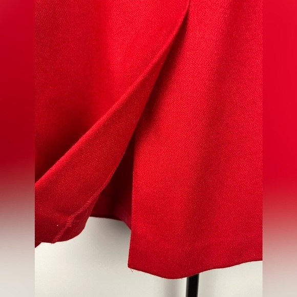 Vintage Alfred‎ Dunner Red 100% Wool Pencil Skirt - Picture 3 of 8
